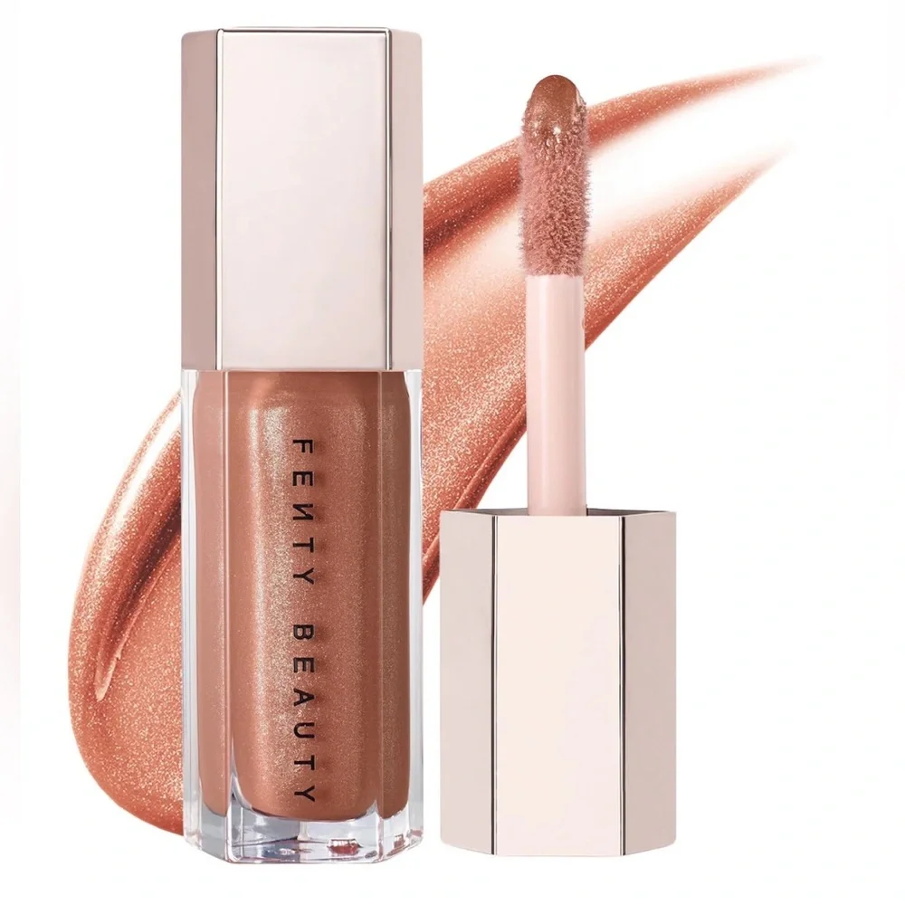 NEW Fenty Glow Gloss Bomb Lip Luminizer Travel Deluxe Size Shimmering Rose Nude - Picture 1 of 6